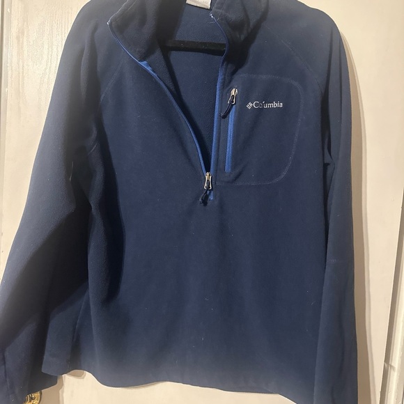 Columbia Blue Zip Up Fleece Sweater - Picture 1 of 6